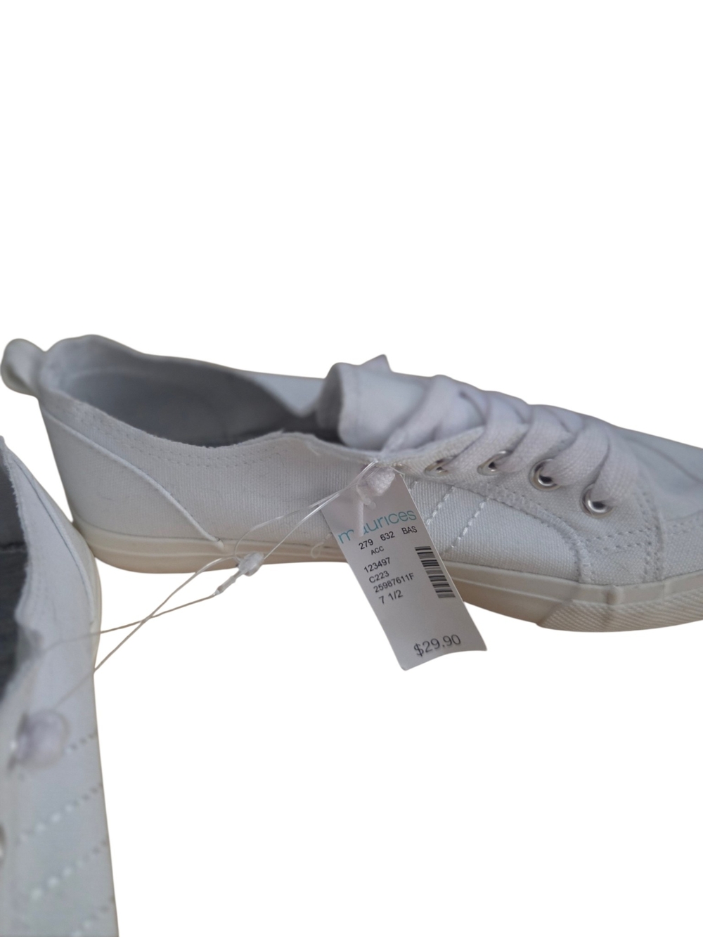 Maurices White Canvas Slip-On Sneakers - Picture 4 of 11